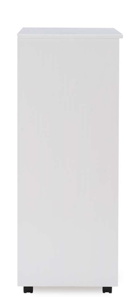 Linon Home Decor - Cary Eight Drawer Rolling Storage Cart, White Wash - CT42WHT01 veiw 3