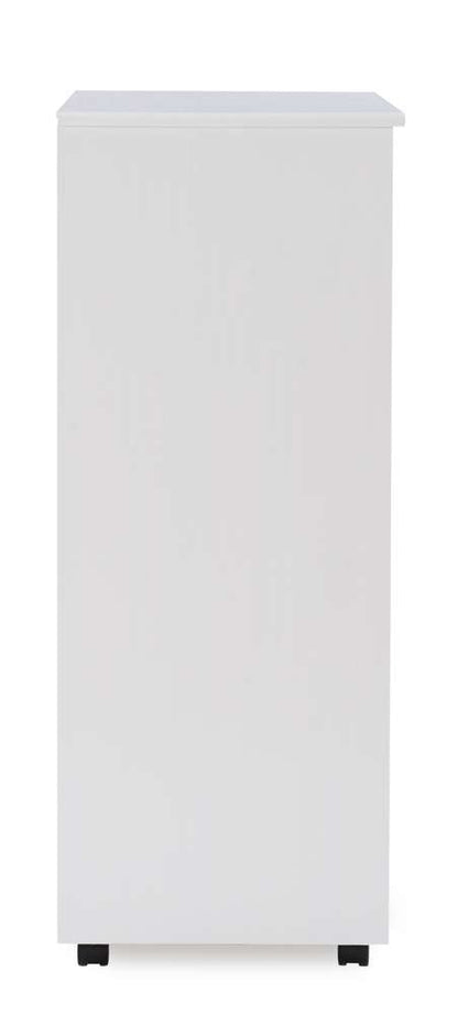 Linon Home Decor - Cary Eight Drawer Rolling Storage Cart, White Wash - CT42WHT01 veiw 3
