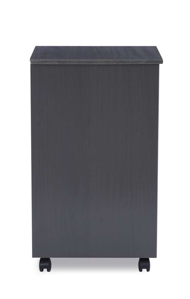 Linon Home Decor - Cary Six Drawer Rolling Storage Cart, Grey - CT40GRY01 veiw 3
