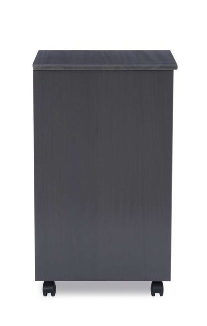 Linon Home Decor - Cary Six Drawer Rolling Storage Cart, Grey - CT40GRY01 veiw 3
