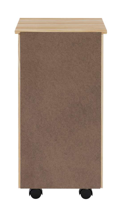 Linon Home Decor - Cary Six Drawer Rolling Storage Cart, Natural - CT40NAT01 veiw 4
