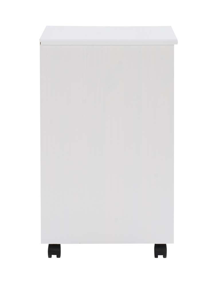 Linon Home Decor - Cary Six Drawer Rolling Storage Cart, White Wash - CT40WHT01 veiw 3