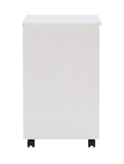 Linon Home Decor - Cary Six Drawer Rolling Storage Cart, White Wash - CT40WHT01 veiw 3