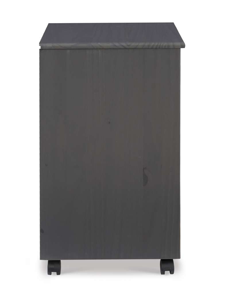 Linon Home Decor - Cary Six Drawer Wide Roll Cart, Grey - CT41GRY01 veiw 3