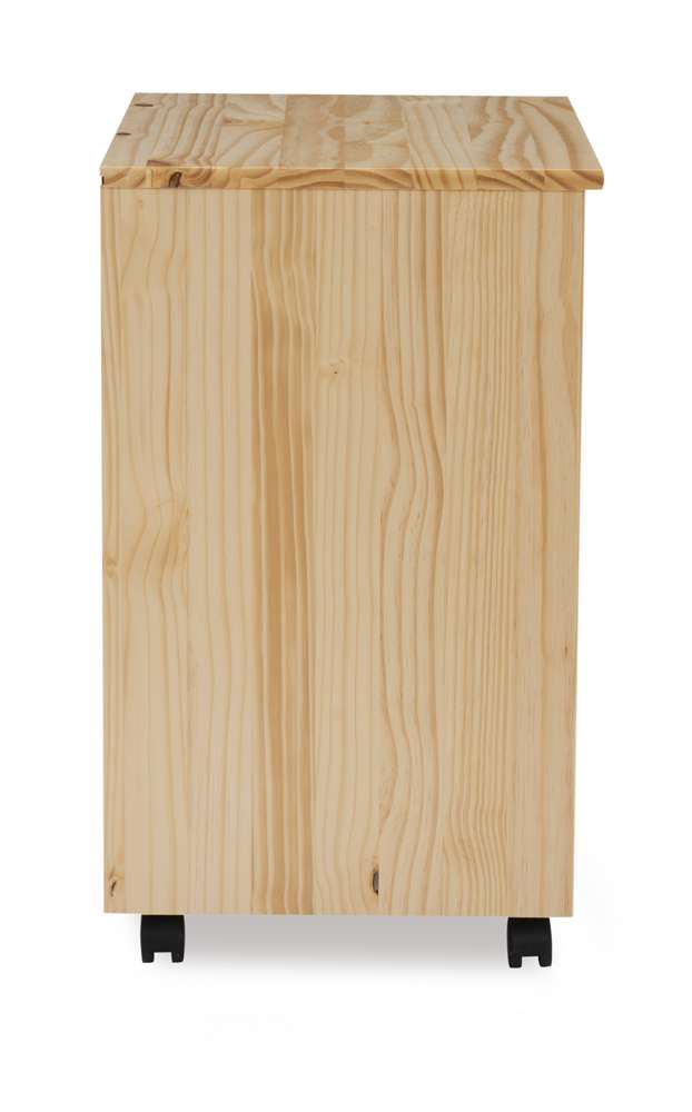 Linon Home Decor - Cary Six Drawer Wide Roll Cart, Natural - CT41NAT01 veiw 3