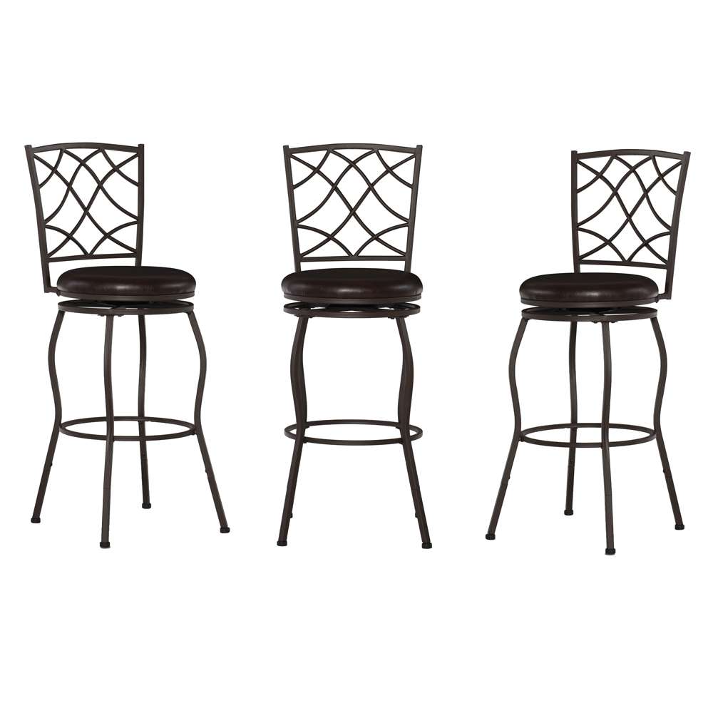 Linon Home Decor - Casey Adjustable Stool Set of Three - BSA10MTLSET veiw 6