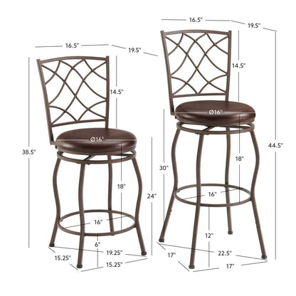 Linon Home Decor - Casey Adjustable Stool Set of Three - BSA10MTLSET veiw 7