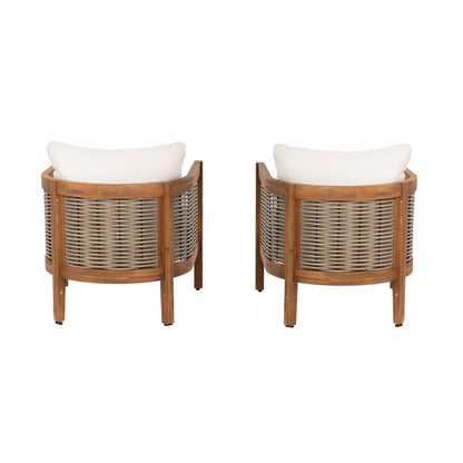 Linon Home Decor - Chaddsley Outdoor Brown Club Chair Set of 2 - ODNH14BRN2PCSET view 3