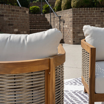 Linon Home Decor - Chaddsley Outdoor Brown Club Chair Set of 2 - ODNH14BRN2PCSET view 6