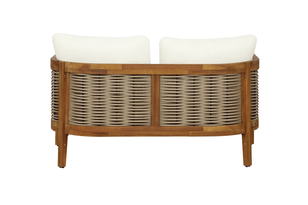 Linon Home Decor - Chaddsley Outdoor Brown Loveseat and Table - ODNH14BRN02U view 3