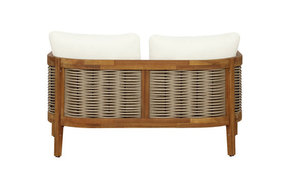 Linon Home Decor - Chaddsley Outdoor Brown Loveseat and Table - ODNH14BRN02U view 3