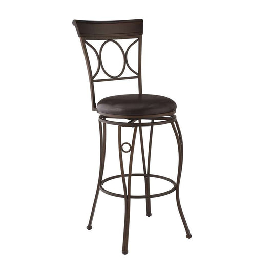 Linon Home Decor - Circles Back Bar Stool 30 - 02731MTL-01-KD-U veiw 1
