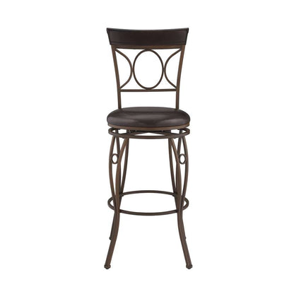 Linon Home Decor - Circles Back Bar Stool 30 - 02731MTL-01-KD-U veiw 2
