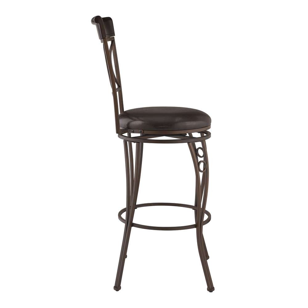 Linon Home Decor - Circles Back Bar Stool 30 - 02731MTL-01-KD-U veiw 3