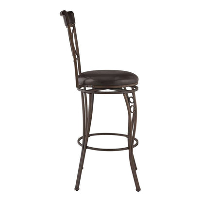 Linon Home Decor - Circles Back Bar Stool 30 - 02731MTL-01-KD-U veiw 3