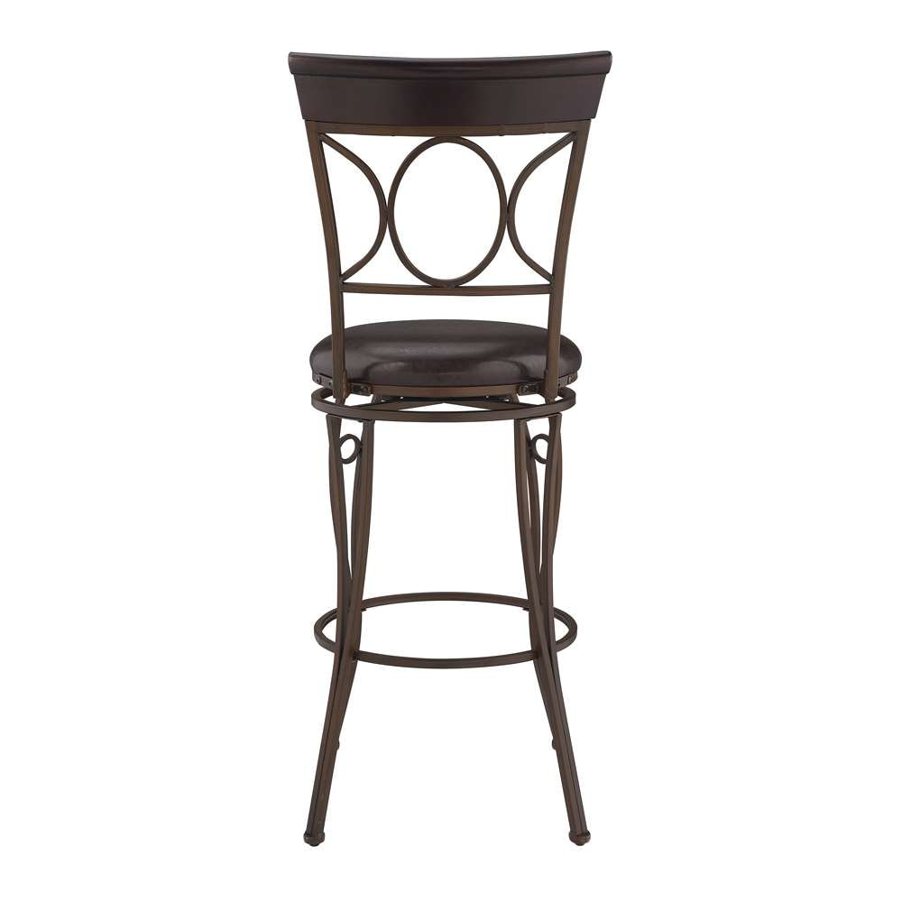 Linon Home Decor - Circles Back Bar Stool 30 - 02731MTL-01-KD-U veiw 5