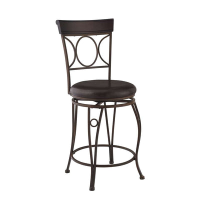 Linon Home Decor - Circles Back Counter Stool 24 - 02730MTL-01-KD-U veiw 1