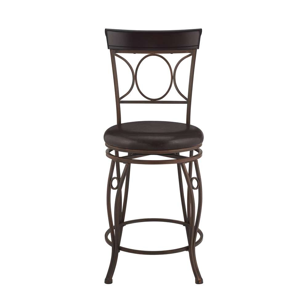 Linon Home Decor - Circles Back Counter Stool 24 - 02730MTL-01-KD-U veiw 2