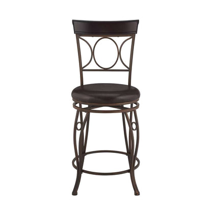 Linon Home Decor - Circles Back Counter Stool 24 - 02730MTL-01-KD-U veiw 2