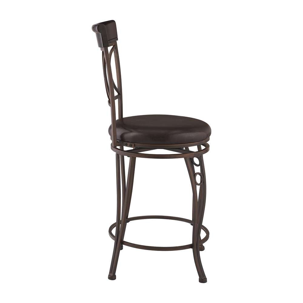 Linon Home Decor - Circles Back Counter Stool 24 - 02730MTL-01-KD-U veiw 3