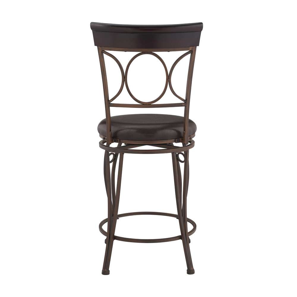 Linon Home Decor - Circles Back Counter Stool 24 - 02730MTL-01-KD-U veiw 5