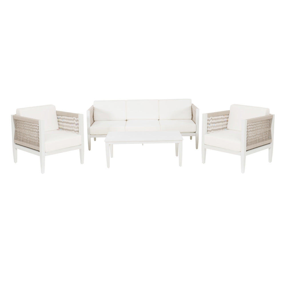 Linon Home Decor - Claiborne 4PC Outdoor Set White - OD75WHT4PC view 1