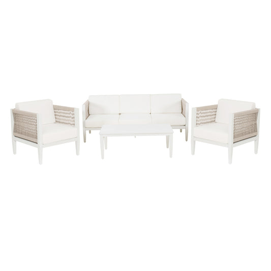 Linon Home Decor - Claiborne 4PC Outdoor Set White - OD75WHT4PC view 1