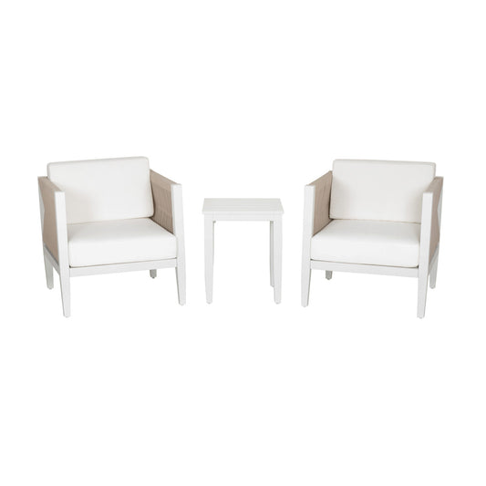 Linon Home Decor - Claiborne Outdoor 3PC Set White - OD71WHT3PK view 2