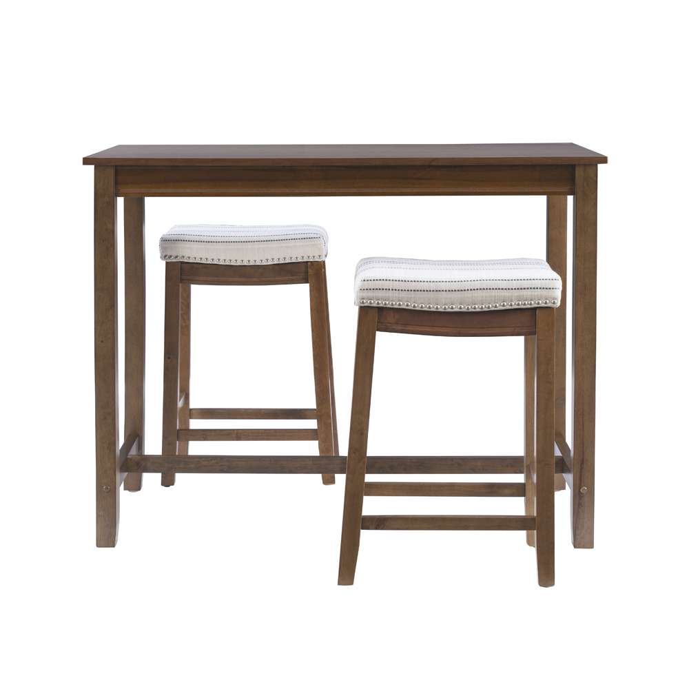 Linon Home Decor - Clardige 3Pc Counter Set Rustic Stripe - TS52RUSSTPABCU view 2