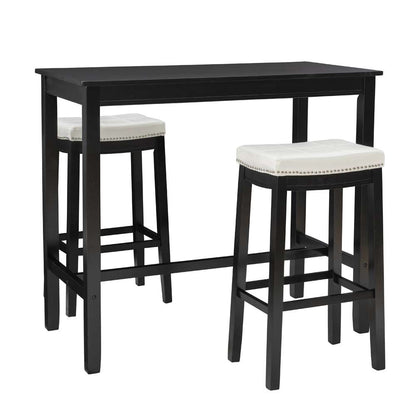 Linon Home Decor - Claridge 3Pc Bar Set Black White - TS53BLKWHTABCU view 1