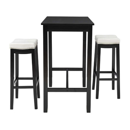 Linon Home Decor - Claridge 3Pc Bar Set Black White - TS53BLKWHTABCU veiw 3