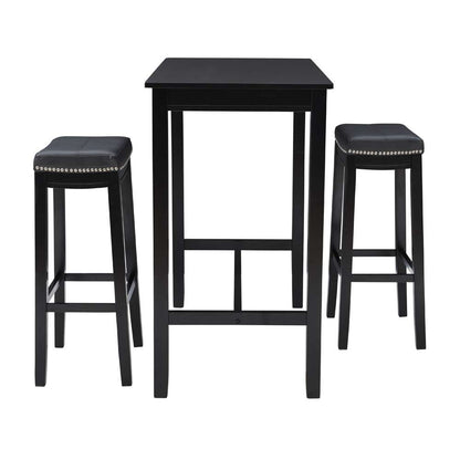 Linon Home Decor - Claridge 3Pc Bar Set Black - TS53BLKABCU veiw 3