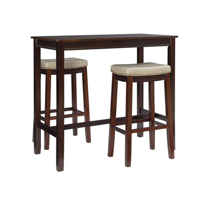 Linon Home Decor - Claridge 3Pc Bar Set Brown Beige - TS53BRNBGEABCU veiw 1
