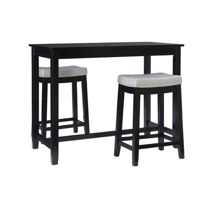 Linon Home Decor - Claridge 3Pc Counter Set Black Grey - TS52BLKGRYABCU view 1