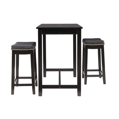 Linon Home Decor - Claridge 3Pc Counter Set Black - TS52BLKABCU veiw 3