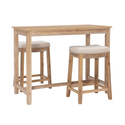 Linon Home Decor - Claridge 3Pc Counter Set Natural - TS52NATABCU view 1