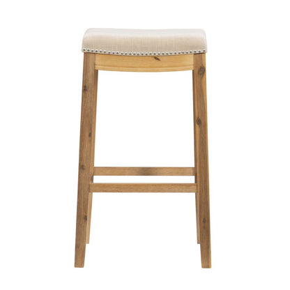 Linon Home Decor - Claridge Acacia Wood Bar Stool - BS215NAT01 veiw 2