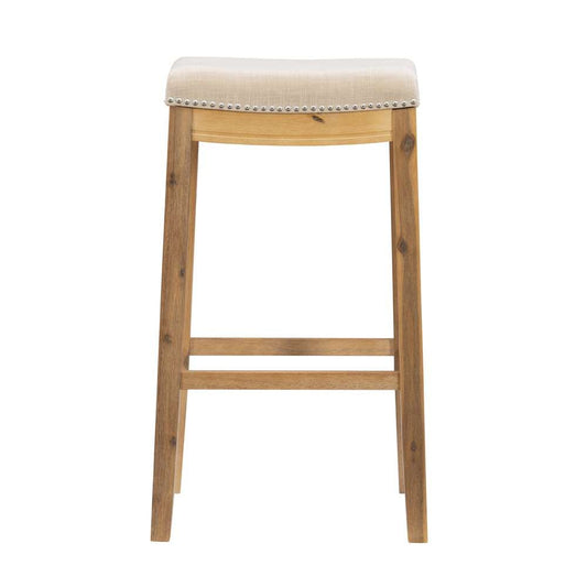 Linon Home Decor - Claridge Acacia Wood Bar Stool - BS215NAT01 veiw 2