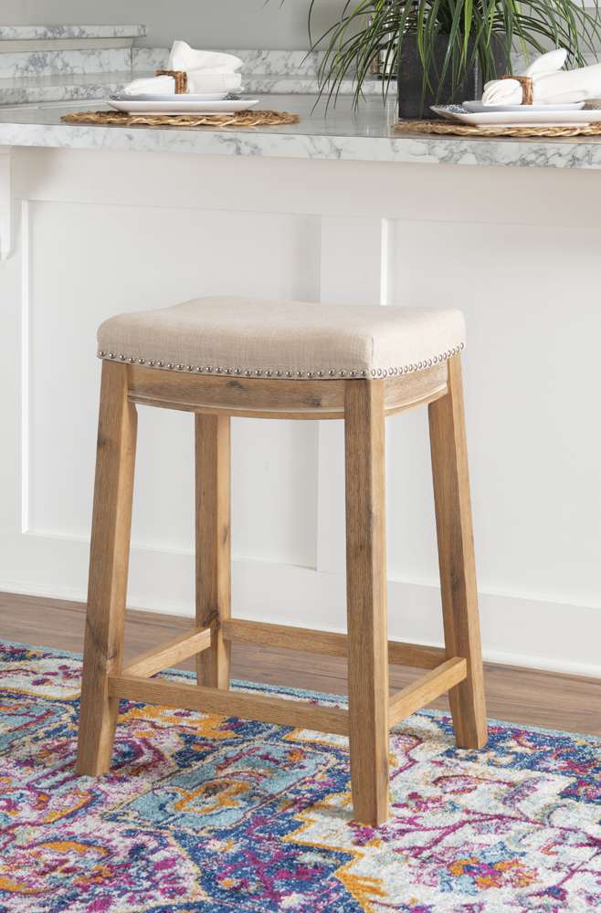 Linon Home Decor - Claridge Acacia Wood Counter Stool - CS216NAT01 veiw 6