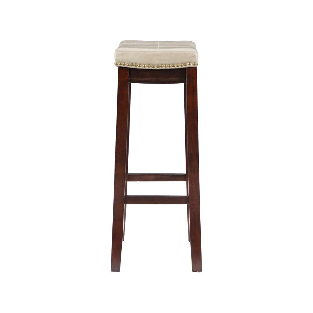 Linon Home Decor - Claridge Beige Bar Stool - 55816JUTE01U veiw 3