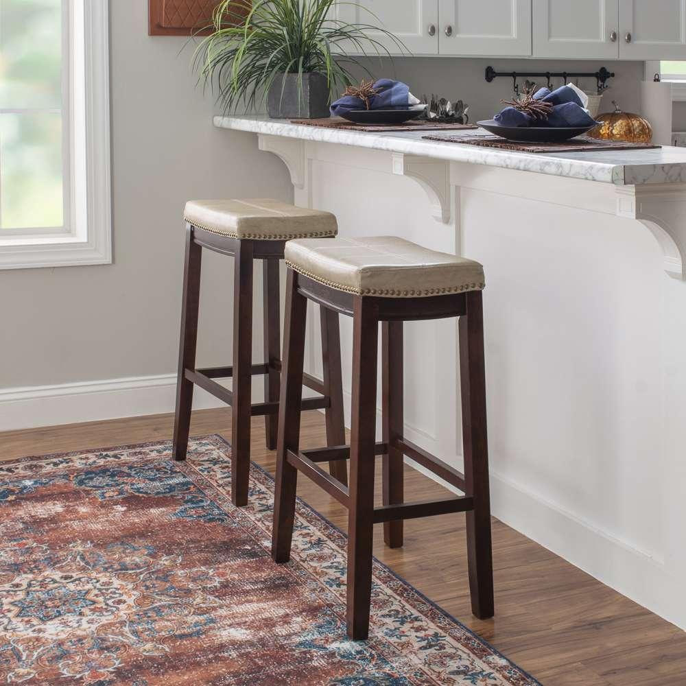 Linon Home Decor - Claridge Beige Bar Stool - 55816JUTE01U veiw 5
