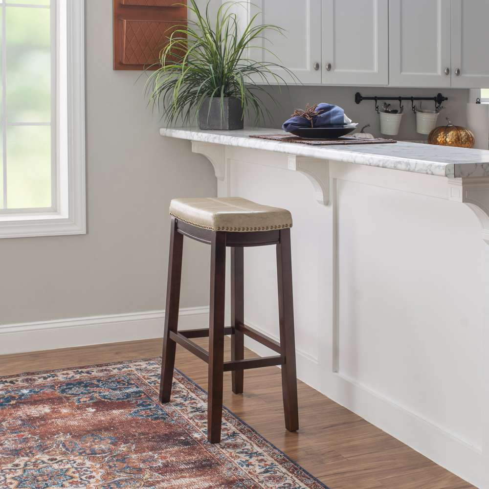 Linon Home Decor - Claridge Beige Bar Stool - 55816JUTE01U veiw 6