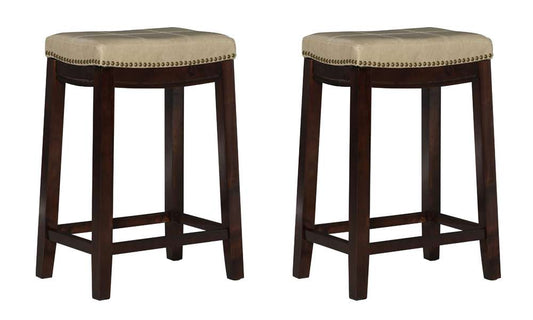 Linon Home Decor - Claridge Beige Counter Stool (Set of 2) - CS286JUTE02PKU veiw 1
