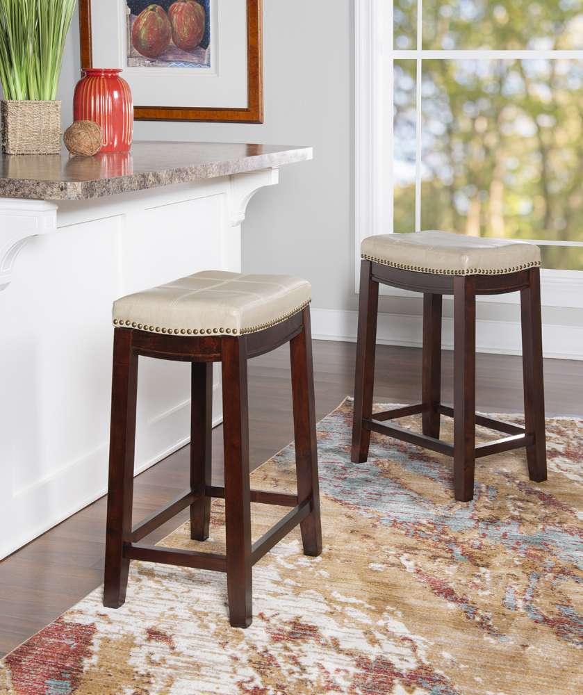 Linon Home Decor - Claridge Beige Counter Stool (Set of 2) - CS286JUTE02PKU view 4
