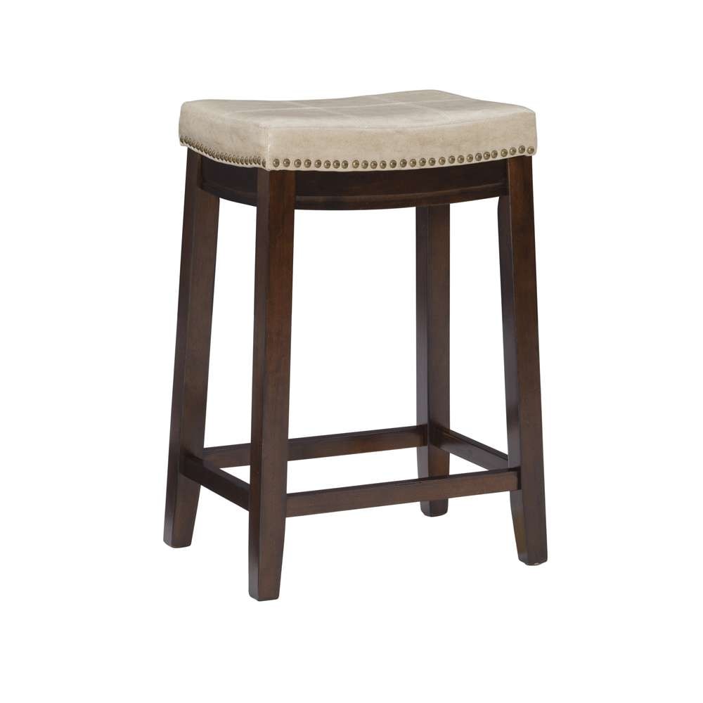 Linon Home Decor - Claridge Beige Counter Stool - 55815JUTE01U veiw 1