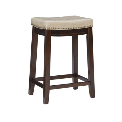 Linon Home Decor - Claridge Beige Counter Stool - 55815JUTE01U veiw 1