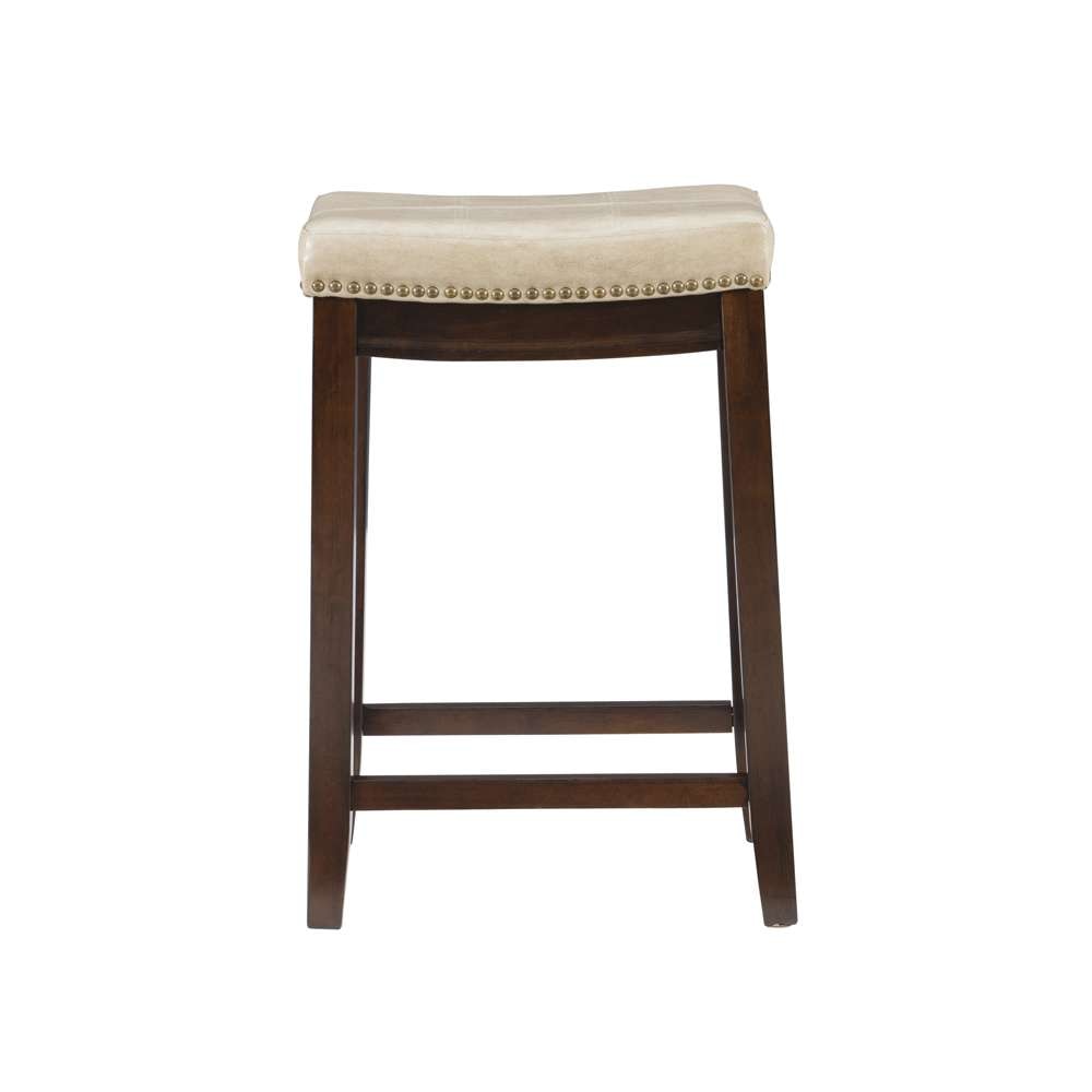 Linon Home Decor - Claridge Beige Counter Stool - 55815JUTE01U veiw 2