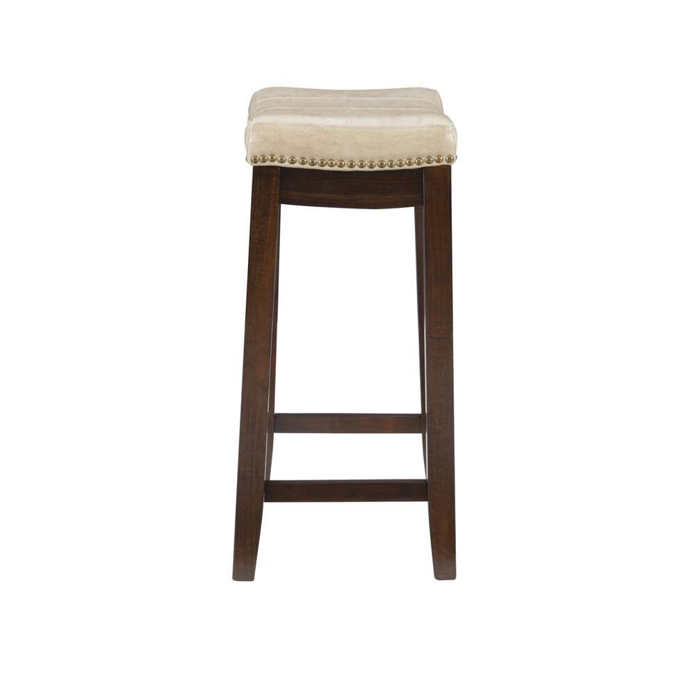 Linon Home Decor - Claridge Beige Counter Stool - 55815JUTE01U veiw 3