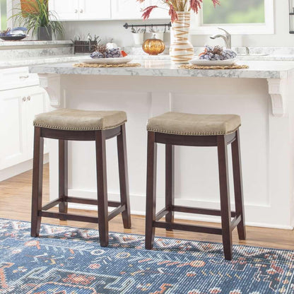 Linon Home Decor - Claridge Beige Counter Stool - 55815JUTE01U veiw 5