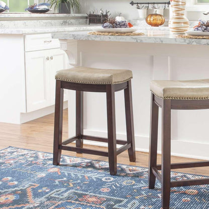 Linon Home Decor - Claridge Beige Counter Stool - 55815JUTE01U veiw 6